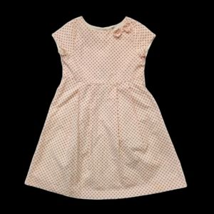 Oshkosh Dress Pink and White Polka Dot Girls 100% Cotton Dress